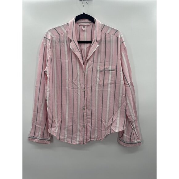 Victorias Secret Womens Medium Striped Pajama Set Y2K 90s Retro Classic Lounge - Picture 3 of 16